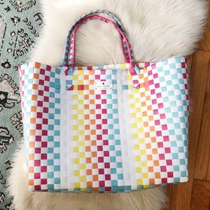 kate spade basket weave tote